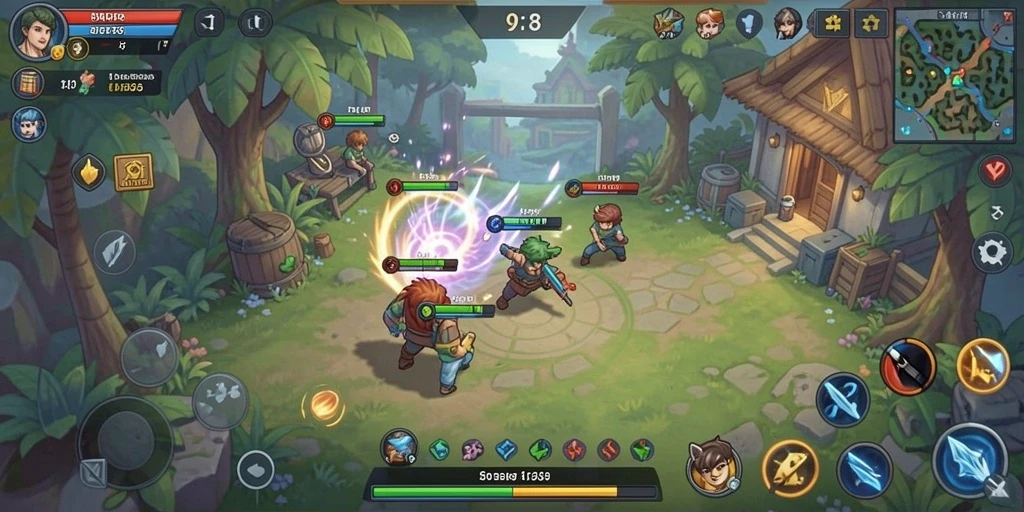Tangkapan layar menunjukkan gameplay yang dinamis.