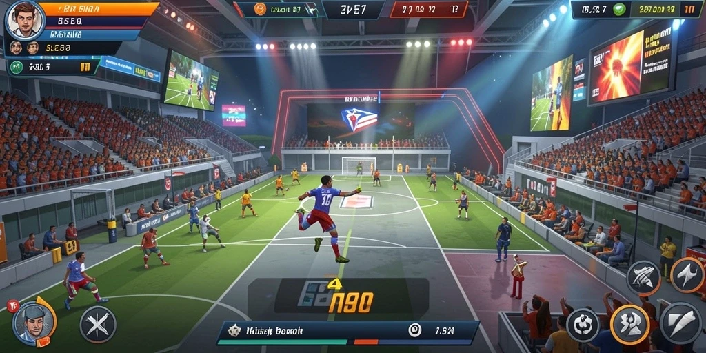 Tampilan level yang menantang dan penuh warna.