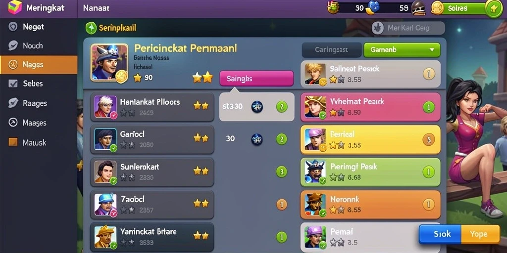 Screenshot dari level seru dalam NGASO77.