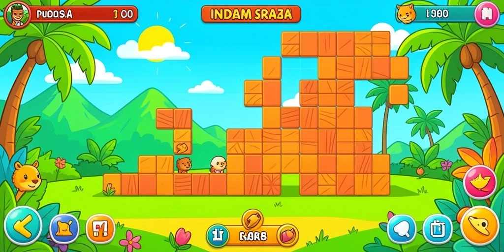 Tampilan layar utama dengan berbagai pilihan slot.