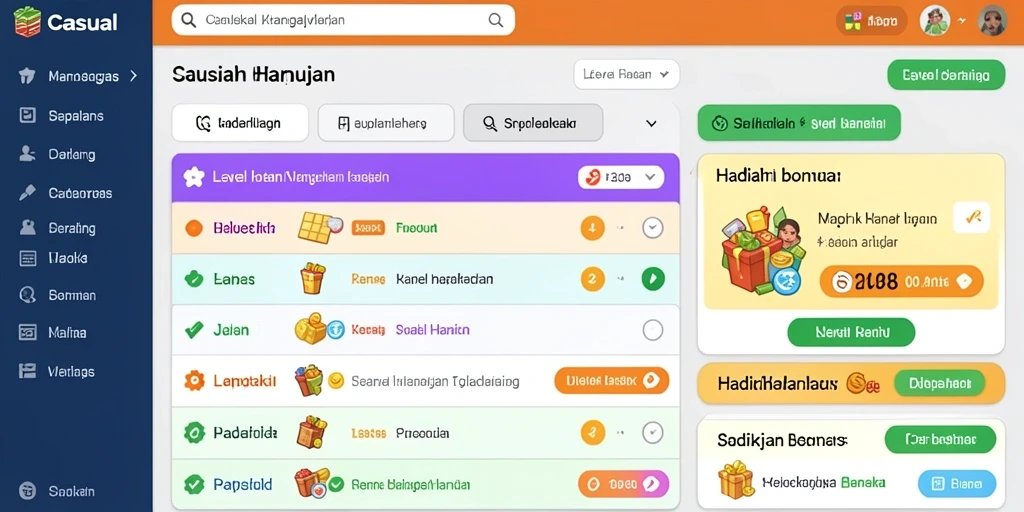 Tampilan antarmuka pengguna yang menawan dan sederhana.