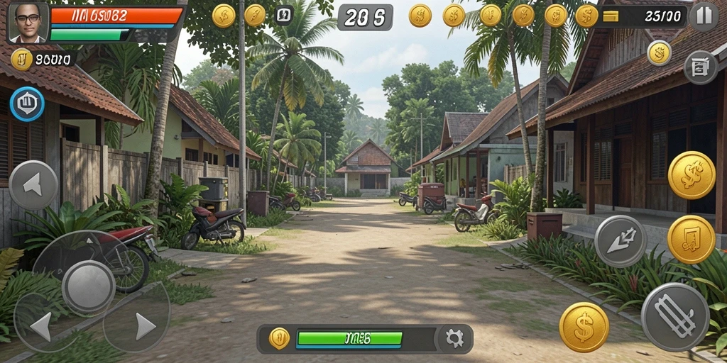Tangkapan layar dari mode permainan yang mendebarkan.
